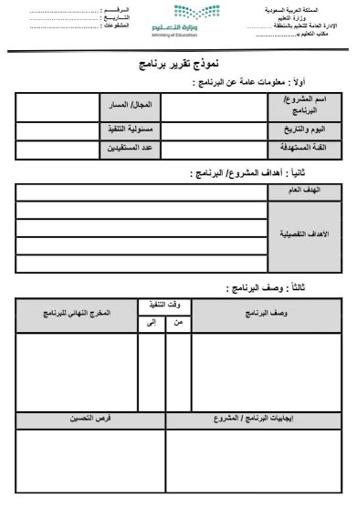 نموذج تقرير جاهز Pdf موقع محتويات