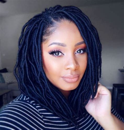 20 Cute And Creative Ideas For Short Faux Locs Crochet Braids Hairstyles Faux Locs Hairstyles