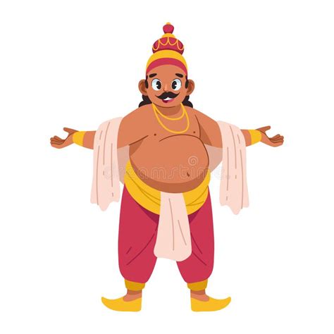 King Mahabali South Indian Character Stock Vector - Illustration of ...