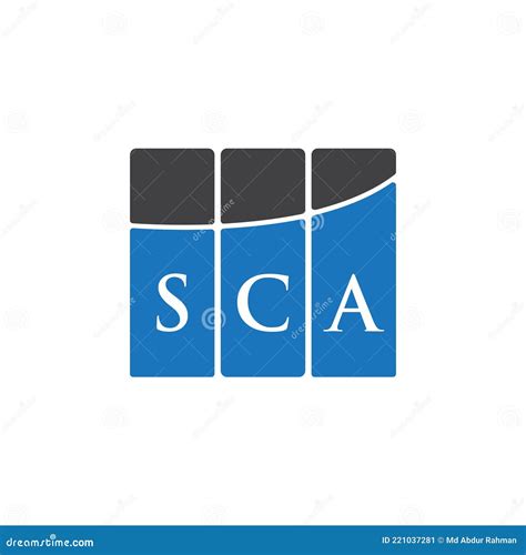 Sca Letter Logo Design On Black Backgroundsca Creative Initials Letter