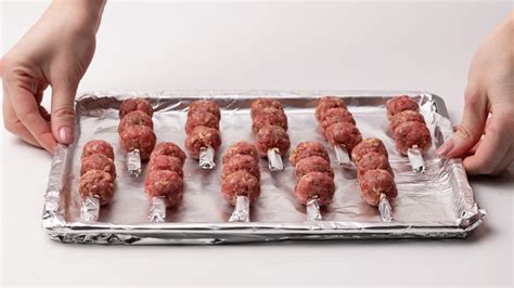 Broiled Mini Meatball Skewers Recipe