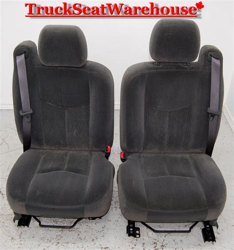 Chevy Truck Silverado 05 Grey Cloth Power Truck Seats Sierra Yukon Tah ...