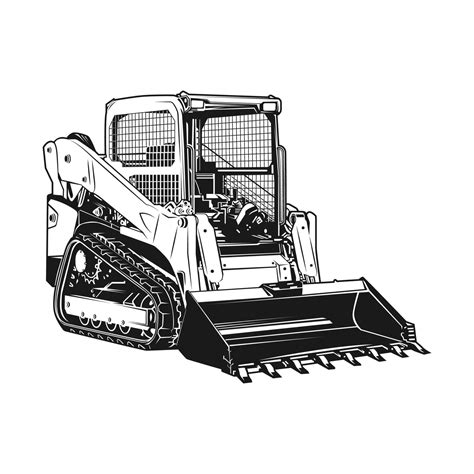 Kubota Svl Skid Steer Excavation Line Vector Vector Art At