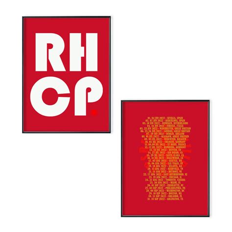 Red Hot Chili Peppers World Tour 2022 Poster Set Sold By Giddy Cherye SKU 88747124 Printerval