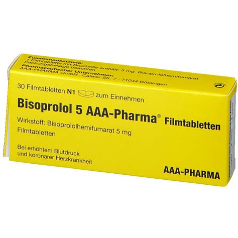 Bisoprolol Mg Aaa Pharma St Mit Dem E Rezept Kaufen Shop Apotheke