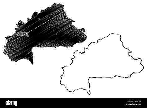 Burkina Faso Mapa Ilustraci N Vectorial Dibujo A Mano Alzada En