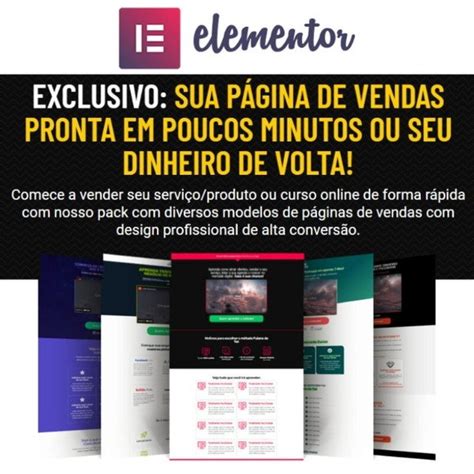 P Gina De Vendas Prontas Pack Elementor Elo