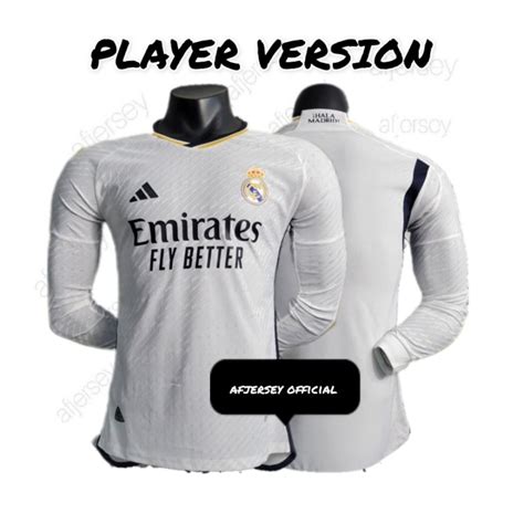 Jual PLAYER VERSION LONGSLEEVE RMFC REAL MADRID HOME 2023 2024