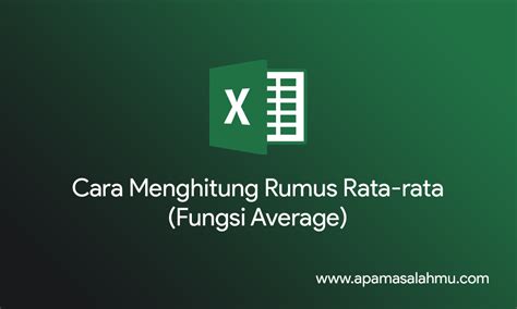 Fungsi Average Di Excel Rumus Menghitung Rata Rata Riset