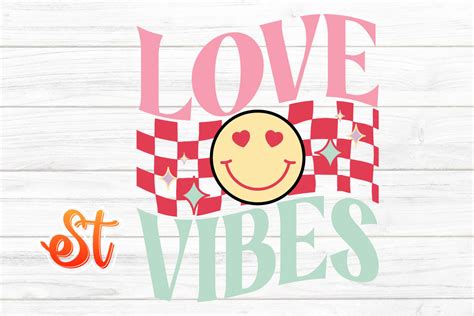 Love Vibes Retro Valentines Day Design Graphic By STCrafts Creative