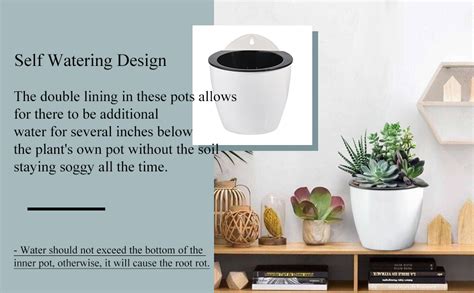 Amazon Sungmor Self Watering Wall Planter Modern White Pc