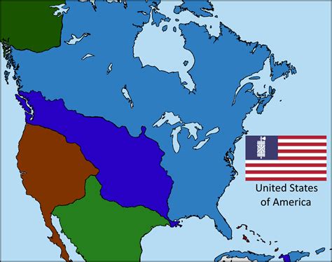 The USA and her neighbors in 1870 : r/imaginarymaps