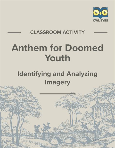 Anthem for Doomed Youth Imagery Activity - Owl Eyes