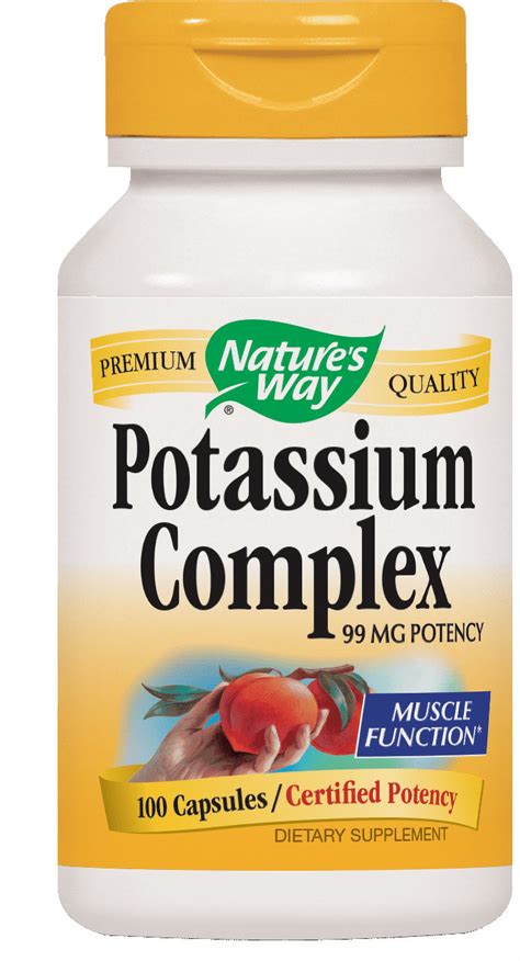 Nature S Way Potassium Complex Capsules 100 Ct