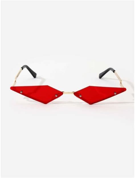 Buy Shein Men Geometric Frame Rimless Fashion Glasses Online Topofstyle