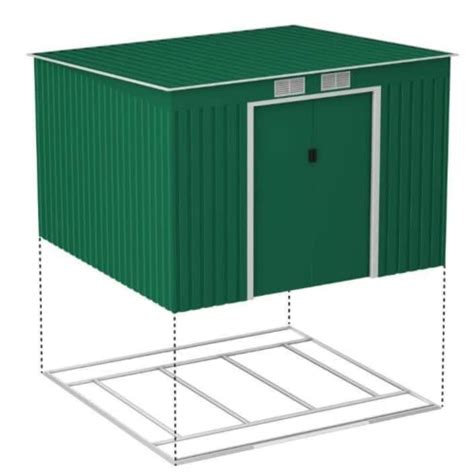 BillyOh 9ft X 8ft Metal Shed Garden Storage Shed Bike Shed Galvanised