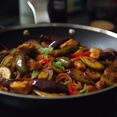 Spicy Brinjal And Banana Pepper Stir Fry By Ariso Recipes Indian Ariso