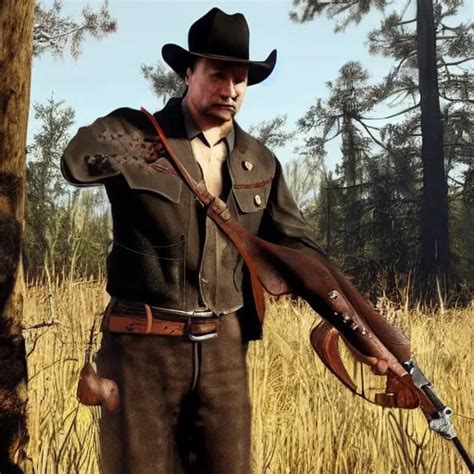 Vladimir Putin As Cowboy Hunter In Hunt Showdown Stable Diffusion