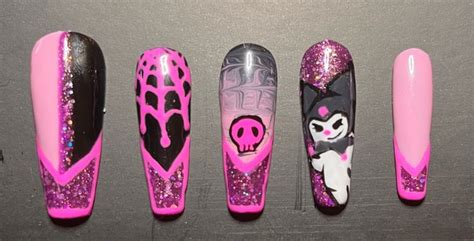 Kuromi Nails 😌💅🏼 | Unique items products, Etsy, Nail designs