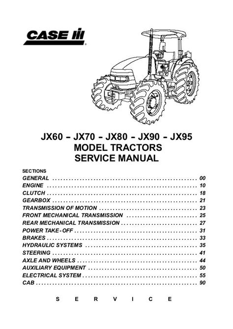 CASE IH JX95 TRACTOR Service Repair Manual