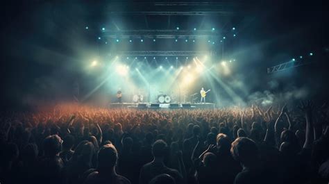 Premium Ai Image Rock Music Concert Background Illustration Ai