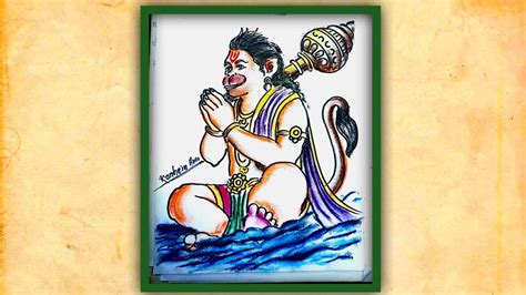 Lord Hanuman Sketch Tutorial Bajrang Bali Drawing Kaise Kare YouTube