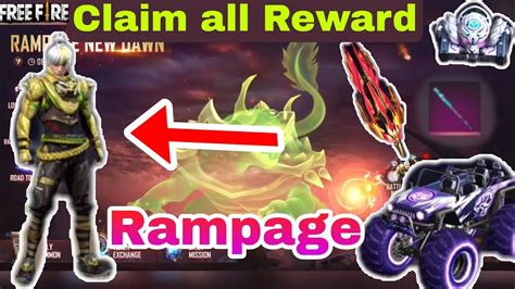 I Claim Rampage New Down Bundle Rampage Bundle In Free Fire Rampage