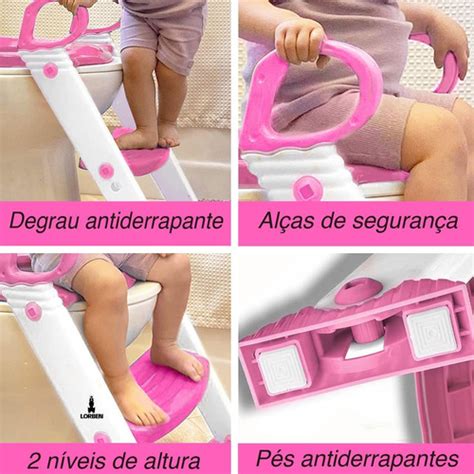 Assento Redutor Infantil Escadinha Vaso Sanit Rio Lorben