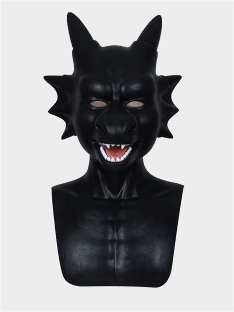 Silicone Black Dragon Mask Silicone Masks Silicone Muscle Smitizen