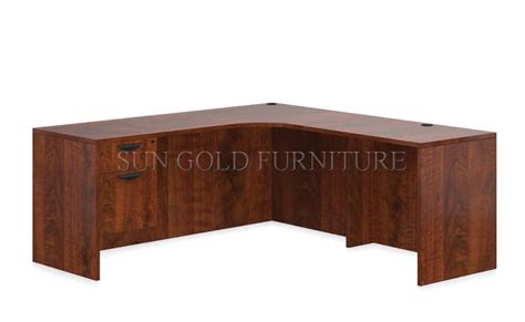 Luxury Classic Manager Office Desk With Cabinet Wooden Table Office