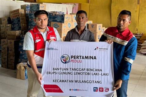 Pertamina Salurkan Bantuan Bagi Korban Erupsi Gunung Lewotobi ANTARA