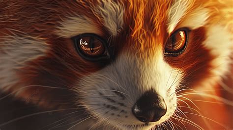 Up Close With A Beautiful Red Bear Cat Panda Background, Red Panda ...