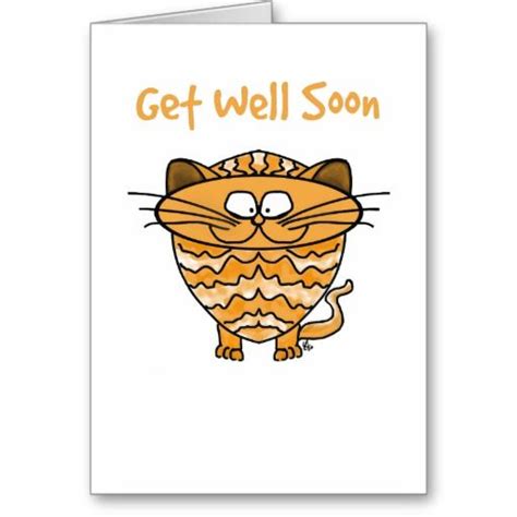 Greeting Card Cat Get Well Soon Uk Sorry Cards Cat