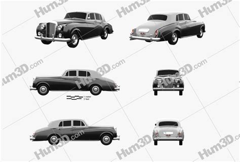 Bentley S1 1955 Blueprint Template