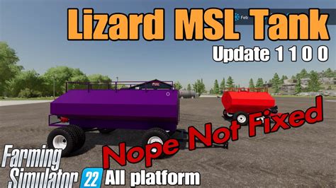 Lizard Msl Tank Fs Update For All Platforms Oct Youtube