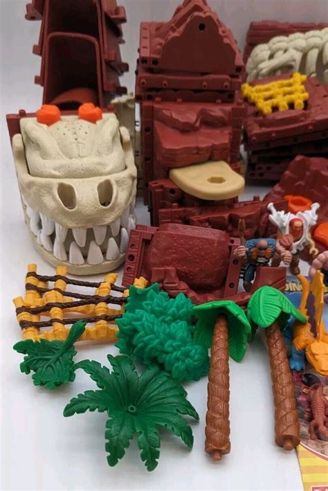 Fisher Price Imaginext Giant Caveman Dinosaur T Rex Bones Rock Figures