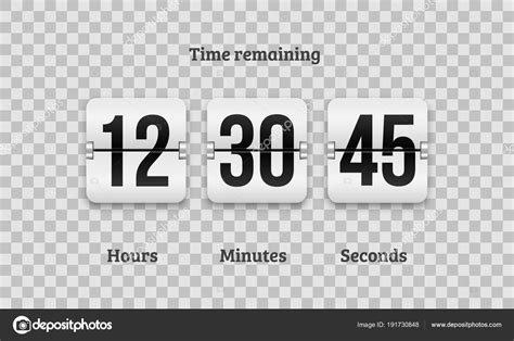 Countdown Clock Flip Counter Vector Digital Timer Stock Vector Image By