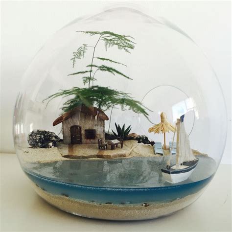 Beach terrarium Minyatür bahçeler Minyatür bahçe Teraryumlar