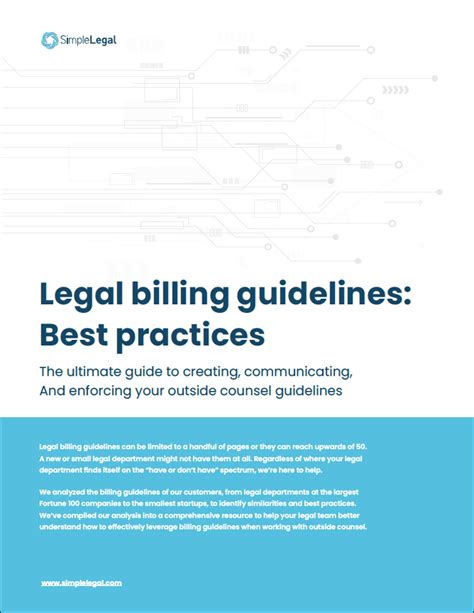 Legal billing guidelines best practices - WisdomInterface