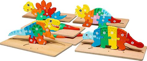 Puzzles de dessins animés en bois pour les enfants âgés de 3 à 5 ans