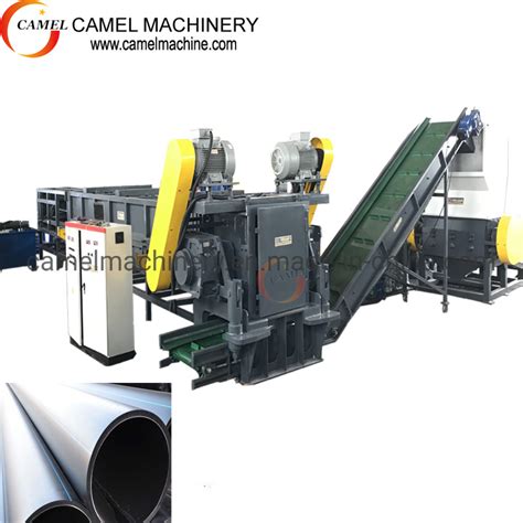 PE PP PVC Long Pipe Shredder And Crusher Recycling System China