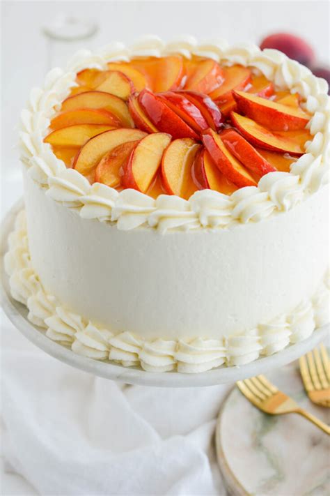 Peaches And Cream Layer Cake The Cake Chica