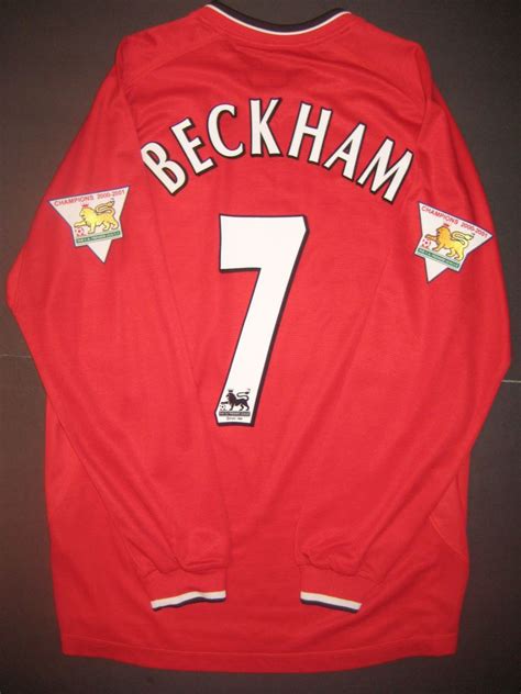 Umbro Manchester United David Beckham Long Sleeve Jersey Shirt Kit Real