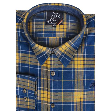 Raging Bull Brushed Tartan Check L S Shirt Big Size Mens Shirts Plus