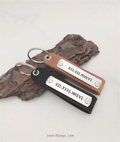 Personalized Leather Keychain Gifts For Men Groomsmen Gift Etsy