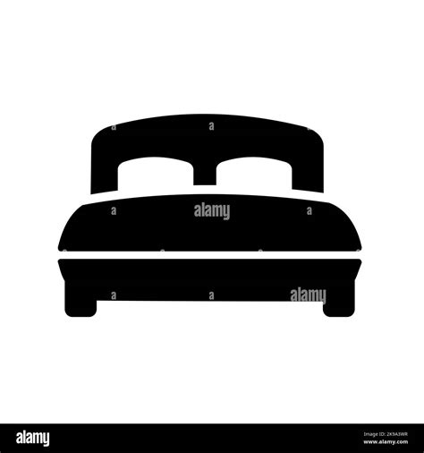 Hotel Twin Sleep Bed Icon Black Vector Illustration Stock Vector Image