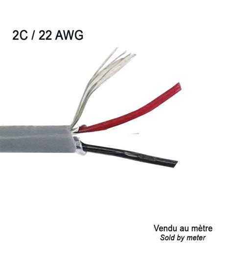 Câble de fils multibrins en cuivre étamé 2C 22AWG Blindé FT4