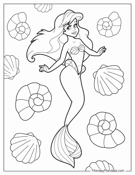 28 Ariel Coloring Pages Free Pdf Printables