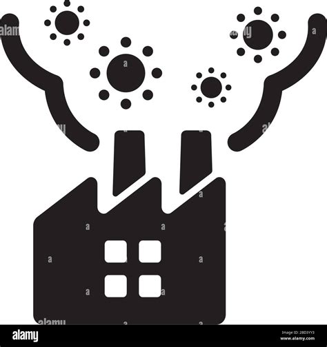 Air Pollution Pm25 Icon Factory Stock Vector Image And Art Alamy