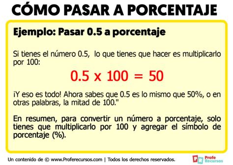 Como pasar un Número a Porcentaje Explicación Ejemplo